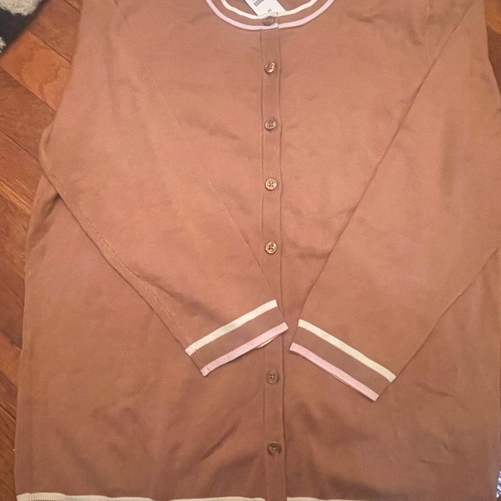 Talbots Camel Button-Up Cardigan - Picture 6 of 6